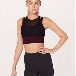 Lululemon Double Tap Bra II in Dark Adobe / Black size 10